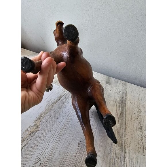 Vintage leather horse decor equestrian‎ huntsman stallion - Picture 10 of 10